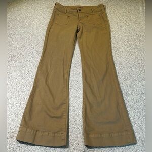 See Thru Soul Camel Flared Low Rise Pants w Front Pockets Size 27